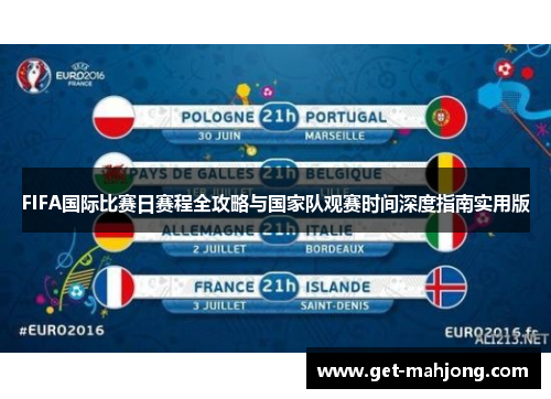 FIFA国际比赛日赛程全攻略与国家队观赛时间深度指南实用版